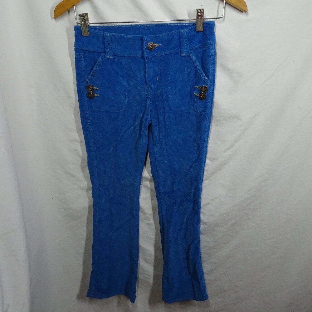 Vintage Y2K Sideout Youth Girls Blue Corduroy Pants Size 8